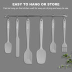 NileHome Silicone Spatula Set, 6 Pieces Food Grade Kitchen Utensils - Image 5