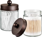 Apothecary Jar Canisters Bathroom Vanity Organizer - Image 2