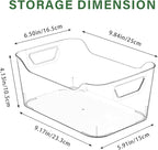 12 Pack Clear Plastic Storage Bins, Pantry Organizers and Storage, Plastic - Image 4