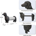 Vintage Dachshund Dog Paper Towel Holder Black Wiener Dog Tissue Towel Display - Image 4