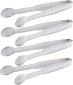HINMAY Mini Tongs 5-3/4 Inch Stainless Steel Small Serving Tongs, Tiny Kitchen by HINMAY