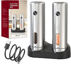 Upgraded Larger 110ml CapacityElectric Salt & Pepper Grinder Set of 2 by HappyThanksgivingDay