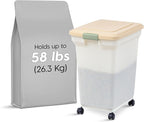 IRIS USA Dog Food Storage Container 58 lbs, Attachable Wheels, - Image 2