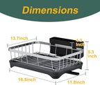 LIYI Dish Rack for Kitchen Counter, Stainless Steel Drying Rack, 304 Stainless - Image 7