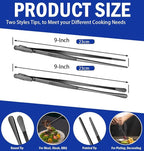 JETKONG 2 Pcs 9-Inch Food Tweezer Tongs, Stainless Steel Kitchen Tweezer - Image 3