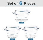 Set of 6 Pieces Round Tempered Glass Casserole Dish - Image 2