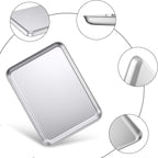 Baking Sheet Set of 2, Wildone Stainless Steel Baking Tray Cookie Pan, Size 20 - Image 4