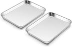 Homikit 2 Pack Baking Sheet, 10 x 8 Inch Stainless Steel Cookie Tray Set by Homikit