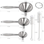 YGDZ Kitchen Funnel for Filling Bottles, Long Handle Funnel Set - Image 2