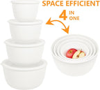 BoxedHome Mixing Bowls with Lids Set, 4 Packs BPA-Free Plastic Prep Bowls - Image 3