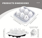 Skull Ice Cube Mold, 6-Cavity Silicone Ice Tray - Image 6