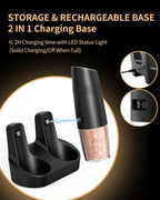 CIRCLE JOY Gravity Electric Salt and Pepper Grinder Set Automatic Shakers - Image 7