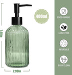 14 Oz Black Pump Glass Soap Dispenser, - Image 3