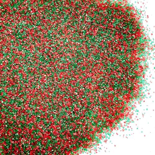Edible Red and Green Sanding Sugar Sprinkles 142g/ 5.01oz Christmas Themed Sanding Sugar for Baking and Decorating Topping Cake Cookie Cupcake Topper Ice Cream Supplies - Image 4
