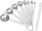 Upgrade 9 PCS Stainless Steel Measuring Spoons Set, Small Tablespoon, Set 8 by Aovchei