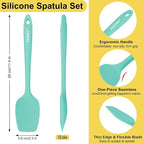4 Pcs Silicone Spoon Spatula Set, 11.4 In, Food Grade Rubber Spatulas - Image 2