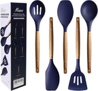 Non-Stick Silicone Kitchen Utensils Set by Miusco