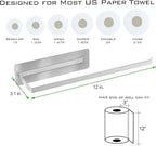 Magnetic Paper Towel Holder, Stainless Steel Paper Towel Holder 12” x 3” - Image 6