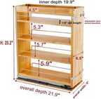 4 Tier Pull Out Spice Rack Holder Shelves, spice organization - Image 3