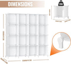 Neprock 16 Cubby Storage Organizer, Closet Clothes Storage Organizer, Cube - Image 3