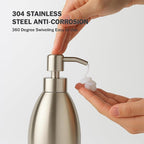 304 Stainless Steel Soap Dispenser 16oz Rust-Proof Liquid Soap Pump Bottle - Image 3