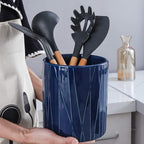 KOOV Kitchen Utensil Holder, Large Ceramic Utensil Crock, Deep and Stable - Image 4