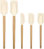 Ptanexx 5-Pcs Wooden Handle Silicone Spatula Set by Ptanexx