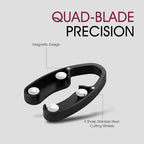 GOBETTER 2 Pcs Wine Foil Cutter Magnetic Design, 4 Stainless Blades Foil - Image 3