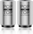 2PCS Beer Bottle Opener with Magnetic Cap, Automatic Stainless Steel One-Handed by VEADOOLLY