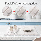Dish Drying Mats, Large 24x16 Inch Diatomaceous Earth Drying Mat / - Image 4
