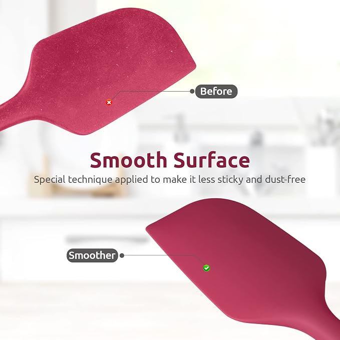 Heat Resistant Silicone Large Spatula: U-Taste 600ºF High Heat Flexible 11.38in - Image 7