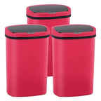 PayLessHere | 13 Gallon Plastic Trash Can | Red | Automatic Touchless Lid by PayLessHere