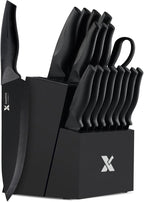 XANAPON 19-Piece Black Kitchen Knife Set by Xanapon