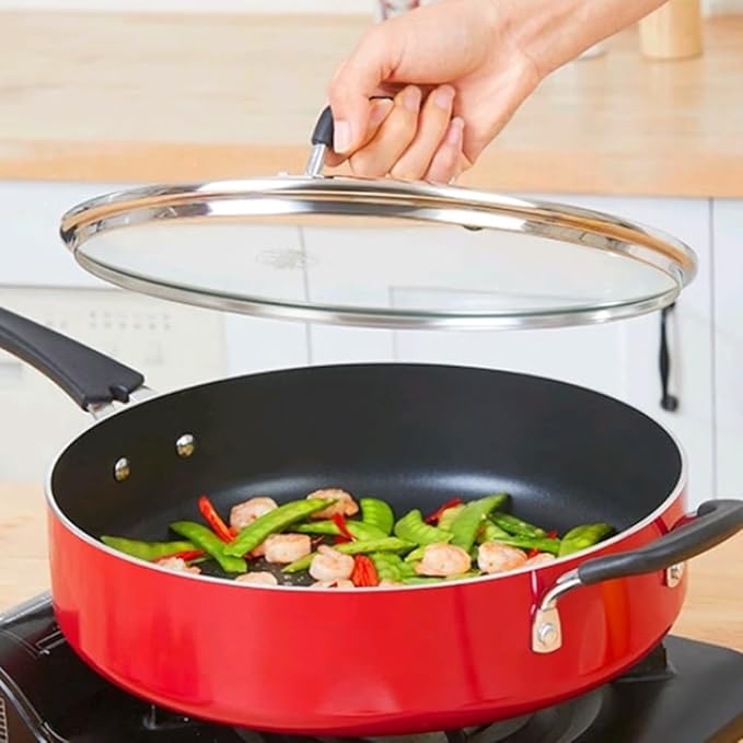 12 Inch Tempered Glass Lid for Lodge 12" Cast Iron Skillets & 7QT Dutch Ovens - Image 5