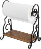 MyGift Black Metal Countertop Paper Towel Holder - Image 4