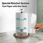 VEHHE Wooden Paper Towel Holder Countertop - Image 2
