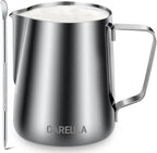 Milk Frothing Pitcher, 12oz Stainless Steel Milk Frother Cup Steaming Pitcher by Careula