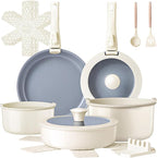 Ammeloo 18-Piece Ceramic Pots and Pans Set Non Stick, Non Toxic Cookware Set by Unknown