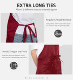 Syntus Apron for Men Women, Adjustable Cooking Kitchen Chef Aprons - Image 6