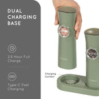 Flendy Gravity Electric Salt and Pepper Grinder Set Rechargeable, Automatic - Image 4