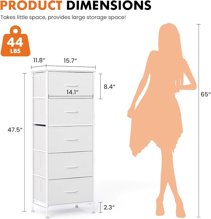 Sweetcrispy 5 Drawer Dresser - Image 3