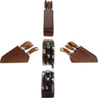 MSY BIGSUNNY 9pcs Knife Block Set, German Steel Kitchen Knife Set - Image 2