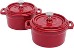Flavehc Mini Cocotte 16 oz Mini Dutch Oven 0.5 qt. Cast Iron Garlic Roaster by FLAVEHC