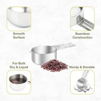 1PCS 1/3Cup Single Measuring Cup, Etched Inner Scale Stainless Steel Measure - Image 5