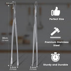 HOTEC Kitchen Tweezers Tongs Stainless Steel Professional Chef Tweezers - Image 7