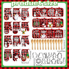 Qinyoung 48 Pcs Christmas Kitchen Oven Mitts Pot Holders, Christmas Plaid - Image 3