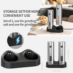 Upgraded Larger 110ml CapacityElectric Salt & Pepper Grinder Set of 2 - Image 5