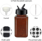 12 Pack 4oz Clear Plastic Spice Jars - Image 5