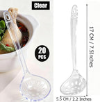 Large Plastic Serving Spoons, Disposable Heavy Duty Serving Spoons, Long Handle - Image 2