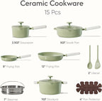 CAROTE Pots and Pans Set Non stick, Dishwasher, RV/Camping Cookware Set - Image 2